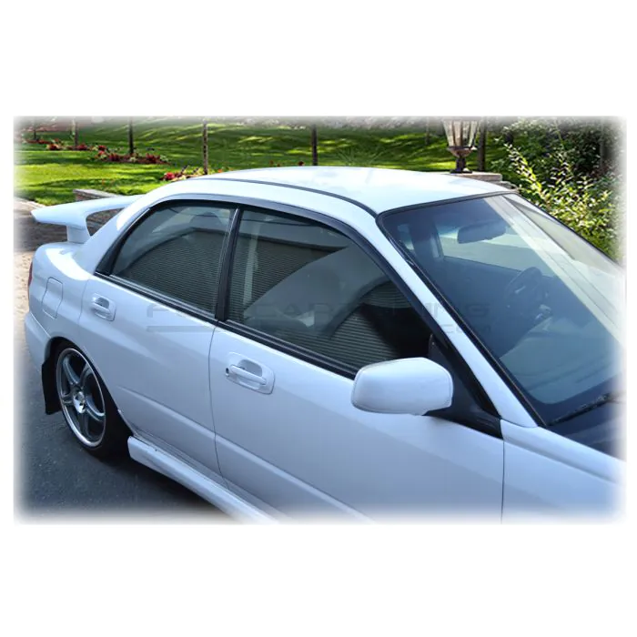 SK Import Vorne Side Window Visor Klemme 4 Turer Getont Plastik Subaru Impreza Fullcartuning