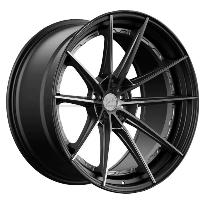 Z-Performance ZP Modular 1 2-teiliges geschmiedet Felgen 21 Zoll 11.5J ET17  5x112 Extrem konkav Mattes Schiefergrau Mit Glänzend Schwarzer Lippe