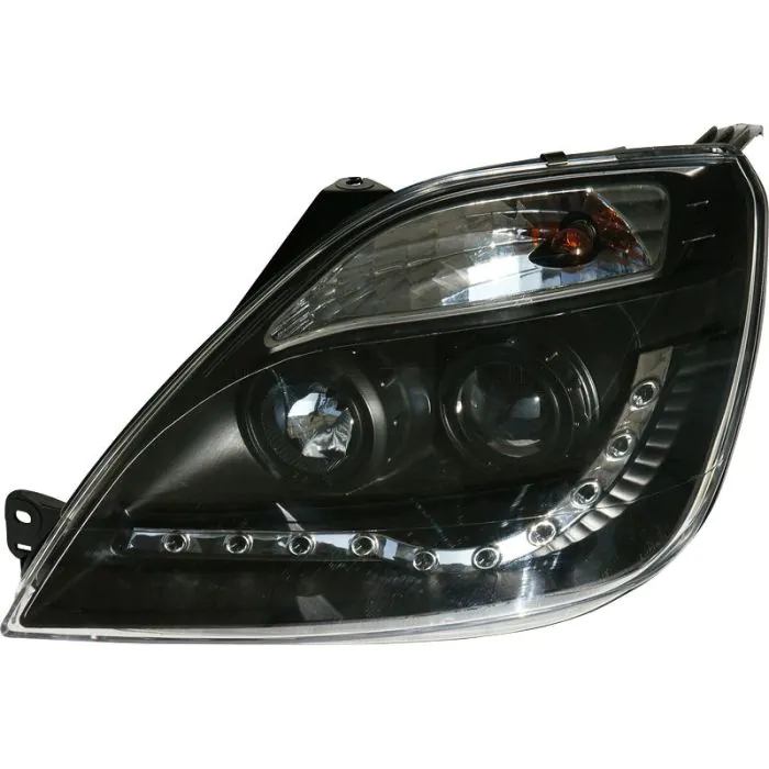 SK Import Scheinwerfer DRL Schwarzes Gehause Ford Fiesta