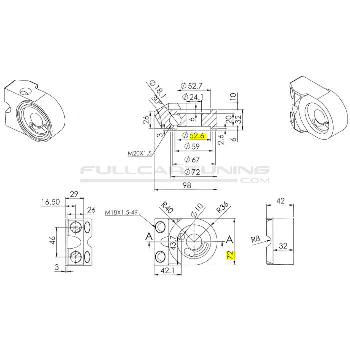 VALICLUD 2St Adapter Für Öldruckmesser Auto Öltemperaturanzeige Adapter
