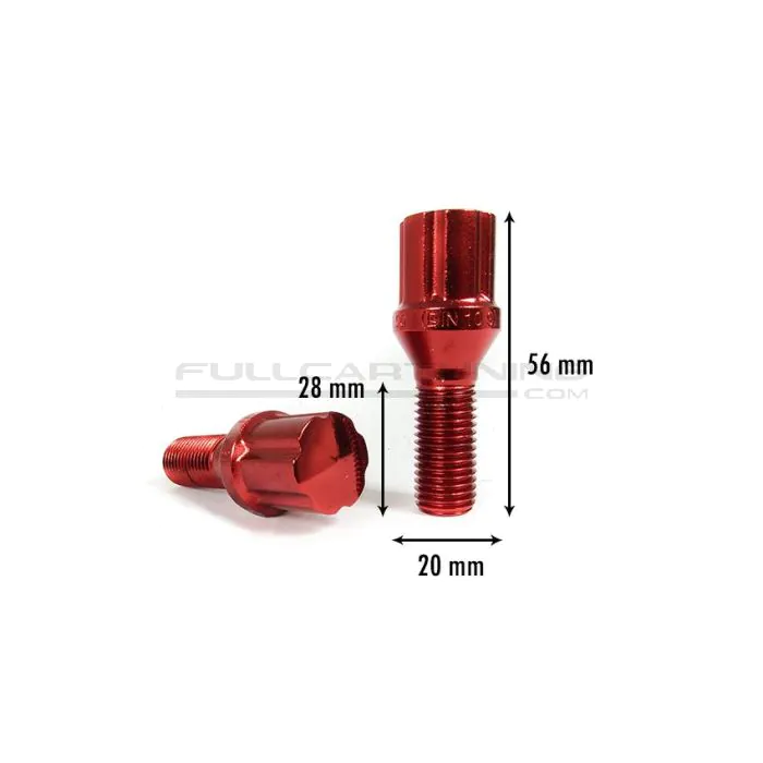 Aluprofil Nut 4x Radnabenbolzen 3/8 UNF Für Mini Metro – 50 Mm Lang, 10,3 Mm Spline, Einklopfen Nut 8 Winkel