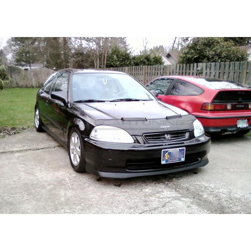 Masterbra Hood Bra Civic Logo Schwarz Vinyl Honda Civic Pre Facelift 1996 1998 Fullcartuning