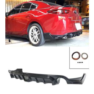 ABS Dynamics Hinten Diffusor 4 Tür Schwarz ABS Plastik Mazda 3