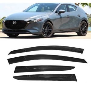 SK-Import Vorne und Hinten Side Window Visor OE Style 5 Tür Getönt Acryl Mazda 3