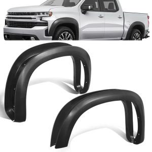 ABS Dynamics Vorne und Hinten Kotflügelverbreiterung Flaches Schwarz ABS Plastik Chevrolet Silverado