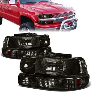 SK-Import Scheinwerfer Chrom Gehäuse Getöntes Glas Chevrolet Silverado,Suburban,Tahoe