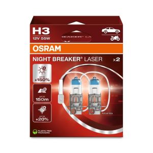 Osram Halogenlampen Night Breaker Laser Weiss H3