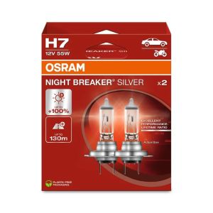 Osram Halogenlampen Night Breaker Silver Weiss H7