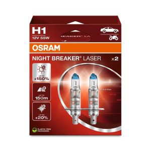Osram Halogenlampen Night Breaker Laser Weiss H1