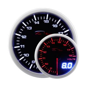 Depo Racing Anzeige Dual View Serie Schwarz 52mm Spannung