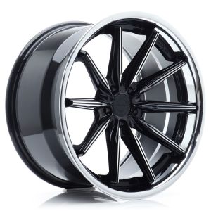Concaver CVR8 Felgen 19 Zoll 8.5J ET20-48 Custom PCD Leistung Konkav Flow Form Black Diamond Cut Stainless Steel Polished Lip