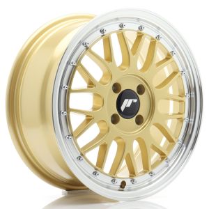 JR-Wheels JR23 Felgen 16 Zoll 7J ET40 4x100 Gold Machined Lip