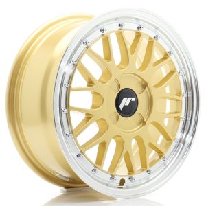 JR-Wheels JR23 Felgen 16 Zoll 7J ET20-45 Custom PCD Gold Machined Lip