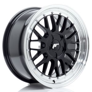 JR-Wheels JR23 Felgen 17 Zoll 8J ET20-45 Custom PCD Flow Form Gloss Black Machined Lip