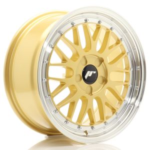 JR-Wheels JR23 Felgen 17 Zoll 8J ET20-45 Custom PCD Flow Form Gold Machined Lip