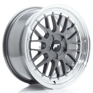 JR-Wheels JR23 Felgen 17 Zoll 8J ET20-45 Custom PCD Flow Form Hyper Grey Machined Lip