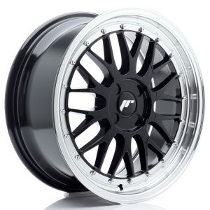JR-Wheels JR23 Felgen 18 Zoll 8J ET20-42 Custom PCD Flow Form Gloss Black Machined Lip