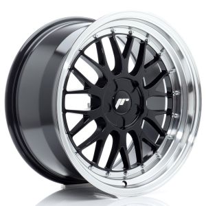 JR-Wheels JR23 Felgen 18 Zoll 9.5J ET20-48 Custom PCD Flow Form Gloss Black Machined Lip