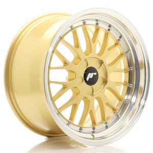 JR-Wheels JR23 Felgen 18 Zoll 9.5J ET20-48 Custom PCD Flow Form Gold Machined Lip