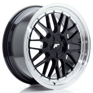 JR-Wheels JR23 Felgen 19 Zoll 8J ET20-40 Custom PCD Flow Form Gloss Black Machined Lip