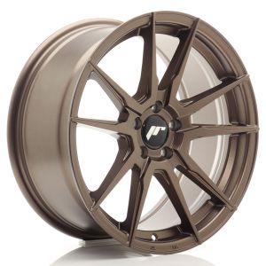 JR-Wheels JR21 Felgen 17 Zoll 8J ET35 5x100 Flow Form Flat Bronze