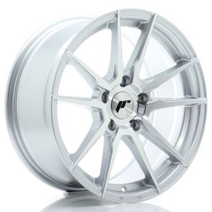 JR-Wheels JR21 Felgen 17 Zoll 8J ET35 5x100 Flow Form Silver Machined Face