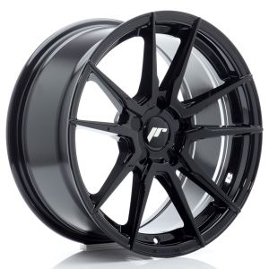 JR-Wheels JR21 Felgen 17 Zoll 8J ET20-35 Custom PCD Flow Form Gloss Black