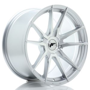JR-Wheels JR21 Felgen 18 Zoll 9.5J ET20-40 Custom PCD Flow Form Silver Machined Face