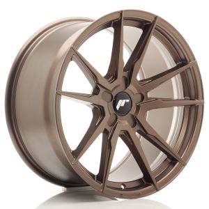 JR-Wheels JR21 Felgen 19 Zoll 9.5J ET20-45 Custom PCD Flow Form Flat Bronze