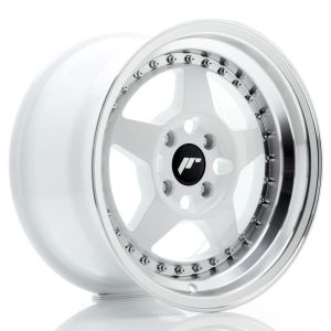 JR-Wheels JR6 Felgen 15 Zoll 8J ET25 4x100 White Machined Lip