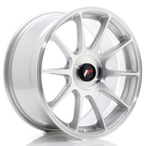 JR-Wheels JR11 Felgen 17 Zoll 8J ET20-35 Custom PCD Silver Machined Face