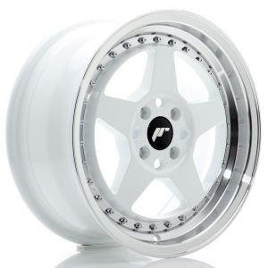 JR-Wheels JR6 Felgen 16 Zoll 7J ET35 4x100 White Machined Lip