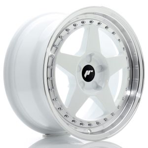JR-Wheels JR6 Felgen 17 Zoll 8J ET20-35 Custom PCD White Machined Lip