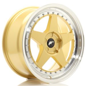 JR-Wheels JR6 Felgen 18 Zoll 8J ET20-35 Custom PCD Flow Form Gold Machined Lip