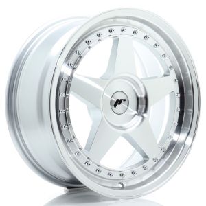 JR-Wheels JR6 Felgen 18 Zoll 8J ET20-35 Custom PCD Flow Form Silver Machined Face