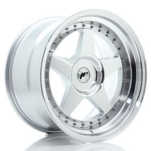 JR-Wheels JR6 Felgen 18 Zoll 10.5J ET0-25 Custom PCD Flow Form Silver Machined Face