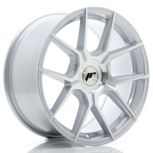 JR-Wheels JR30 Felgen 17 Zoll 8J ET20-40 Custom PCD Flow Form Silver Machined Face