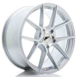 JR-Wheels JR30 Felgen 19 Zoll 8J ET20-40 Custom PCD Flow Form Silver Machined Face