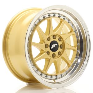 JR-Wheels JR26 Felgen 16 Zoll 8J ET25 4x100,4x108 Gold Machined Lip