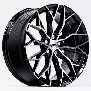 JR-Wheels JR49 Felgen 20 Zoll 10J ET20-48 Custom PCD Flow Form Gloss Black Machined Face