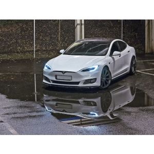 Maxton Seitenschweller Schwarz Glänzend ABS Plastik Tesla Model S Facelift