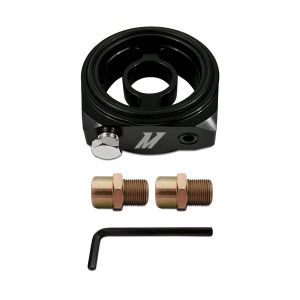Mishimoto Ölkühler Sandwich Platte M20x1.5 & 3/4-16 UNF Schwarz Aluminium