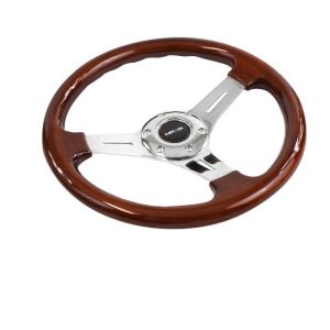 NRG Innovations Lenkrad Eben Chrom 330mm Holz