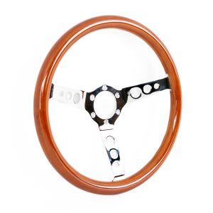 SK-Import Lenkrad Classis Style Chrom 350mm Holz