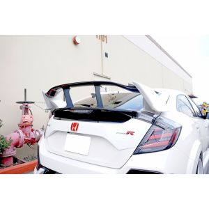 SK-Import Hinten Spoilerstabilisator V1 Unbemalt ABS Plastik Honda Civic