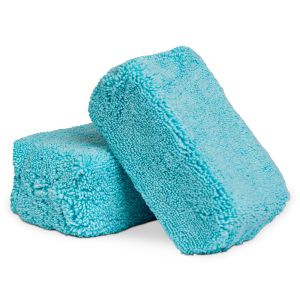 Chemical Guys Applikator Premium Grade Blau Microfaser