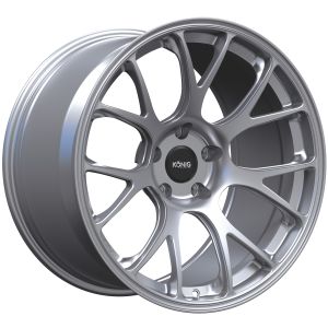 König F1M Felgen 18 Zoll 9.5J ET35 5x120 Forged Flat Silver