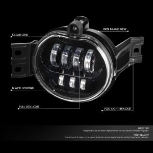 SK-Import Nebelscheinwerfer LED Schwarzes Gehäuse Klare Linse Dodge Ram