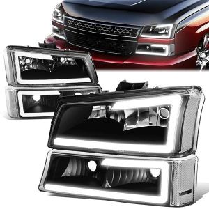 SK-Import Scheinwerfer LED Schwarzes Gehäuse Chevrolet Avalanche,Silverado