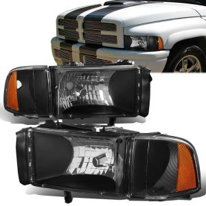SK-Import Scheinwerfer Amber Corner Schwarzes Gehäuse Dodge Ram